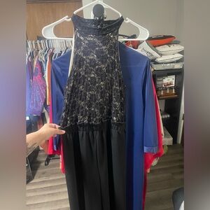 Black Lace Wide Leg Jumpsuit